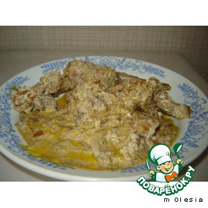 Рецепты - Мясо кролика, тушеное в сметане